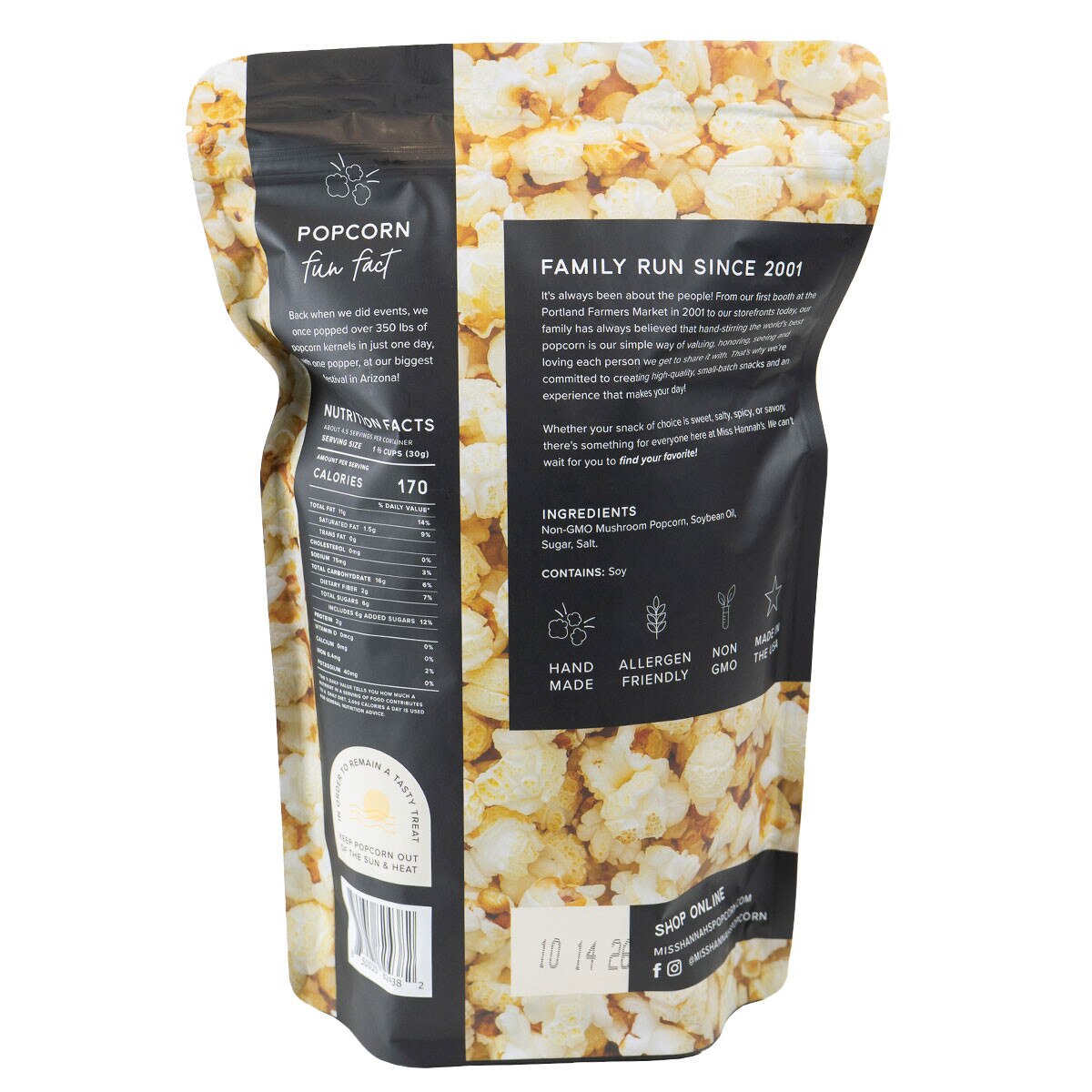 Miss Hannah's Kettle Corn Gourmet Popcorn